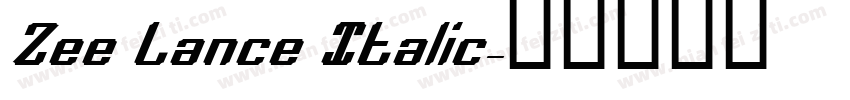 Zee Lance Italic字体转换